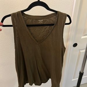 Army green Madewell Tank, Size Large